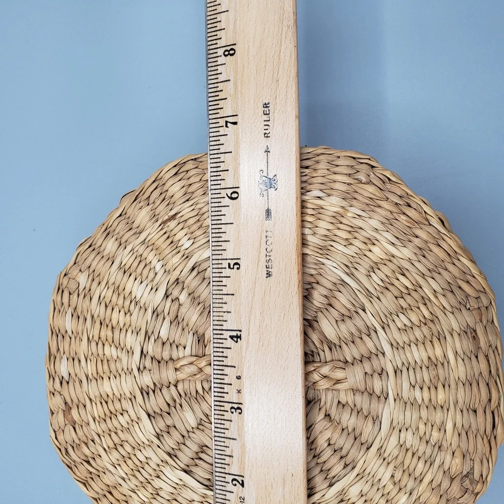 Vintage Sweet Grass Lidded Basket 70s to 90s Tightly Woven Excellent Shape‎ 6.5